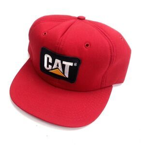 CAT Caterpillar Vintage Trucker Snapback Hat 80s‎
